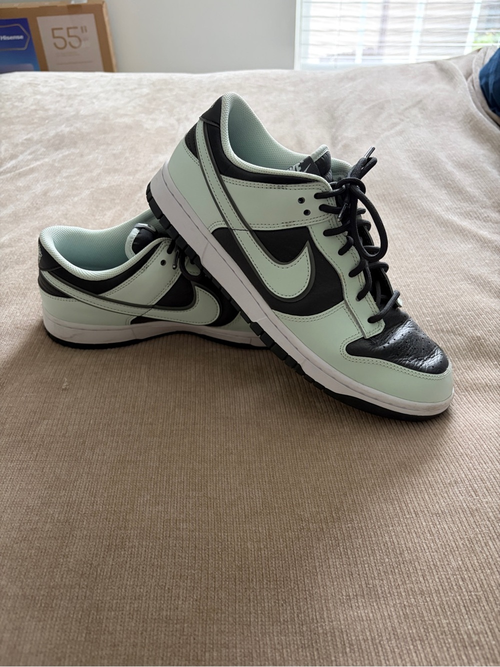 Nike Men's Dunk Low Mint Green and Black